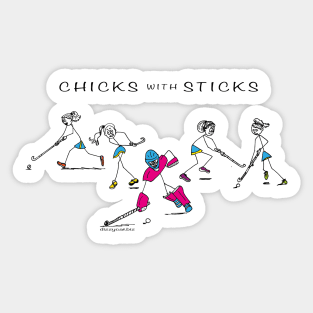 Hockey - Chicks with Sticks Sticker